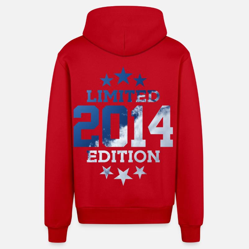 ÉDITION LIMITÉE 2014 12E ANNIVERSAIRE - Veste à capuche bio décontractée fabriquée en UE - rouge
