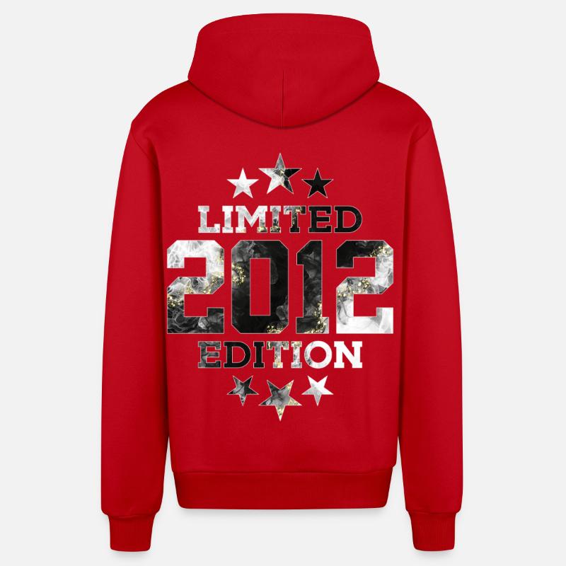 ÉDITION LIMITÉE 2012 14E ANNIVERSAIRE - Veste à capuche bio décontractée fabriquée en UE - rouge