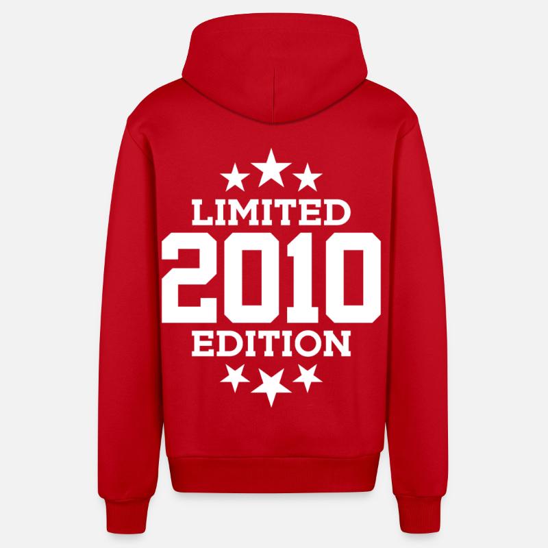 ÉDITION LIMITÉE 2010 16E ANNIVERSAIRE - Veste à capuche bio décontractée fabriquée en UE - rouge