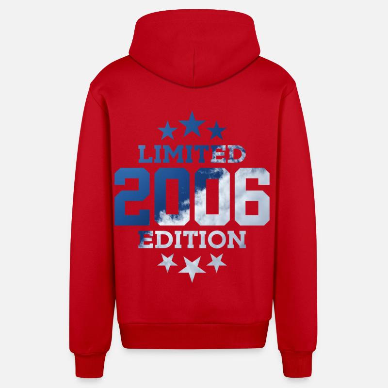 ÉDITION LIMITÉE 2006 ANNIVERSAIRE - Veste à capuche bio décontractée fabriquée en UE - rouge