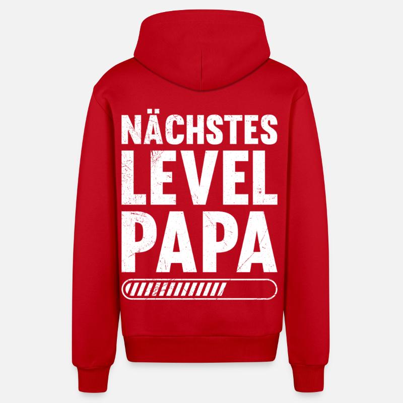Gamer NEXT LEVEL DAD Drôle - Veste à capuche bio décontractée fabriquée en UE - rouge
