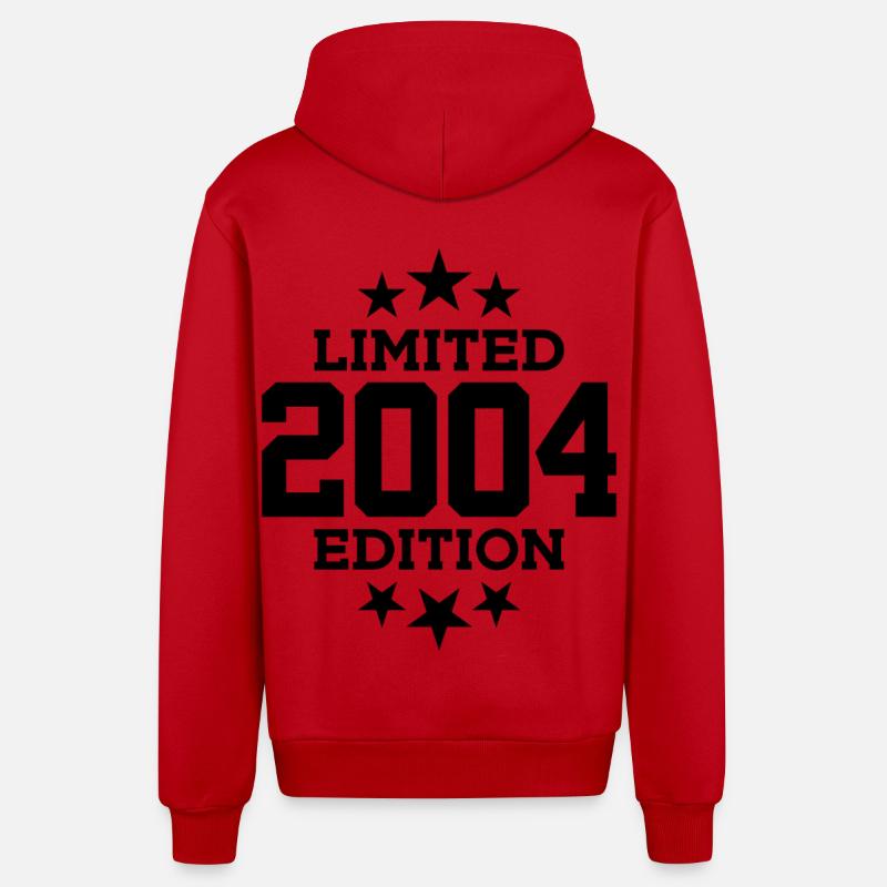 ÉDITION LIMITÉE 2004 22E ANNIVERSAIRE - Veste à capuche bio décontractée fabriquée en UE - rouge