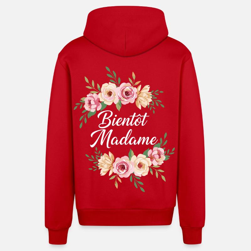 Madame Mariage EVJF Future Mariée - Veste à capuche bio décontractée fabriquée en UE - rouge