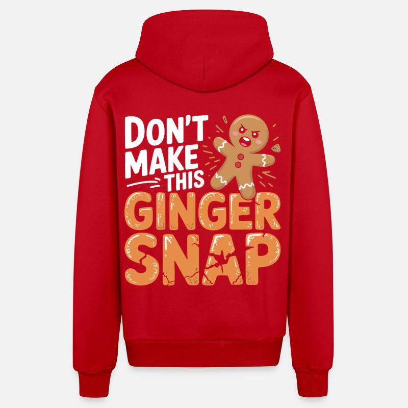 Ne faites pas craquer ce gingembre - Veste à capuche bio décontractée fabriquée en UE - rouge