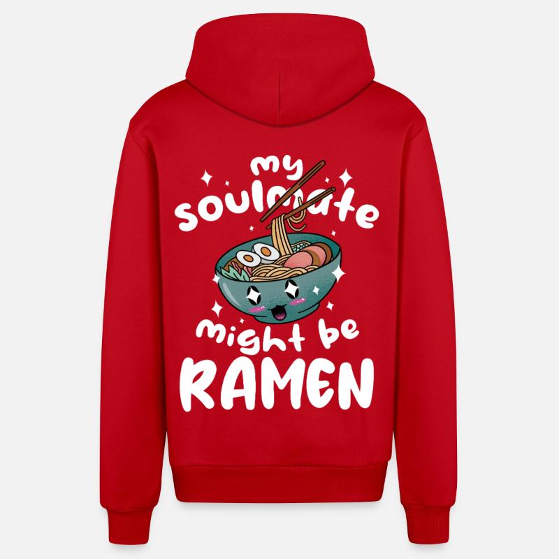 Soul Frames Dessin animé - Veste à capuche bio décontractée fabriquée en UE - rouge