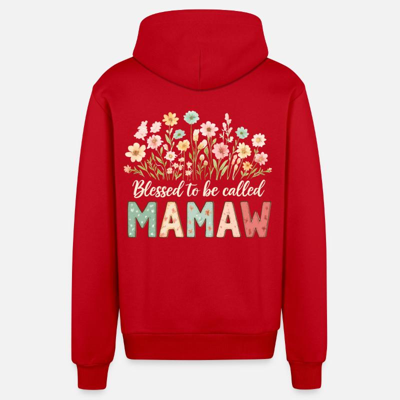 Gesegnet Mamaw genannt zu werden - Organic Relaxed Kapuzenjacke Made in EU - Rot