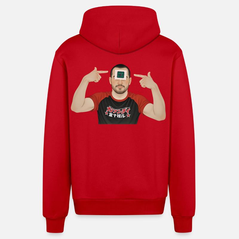 BRAIN PROCESSOR - geek & scifi - Veste à capuche bio décontractée fabriquée en UE - rouge