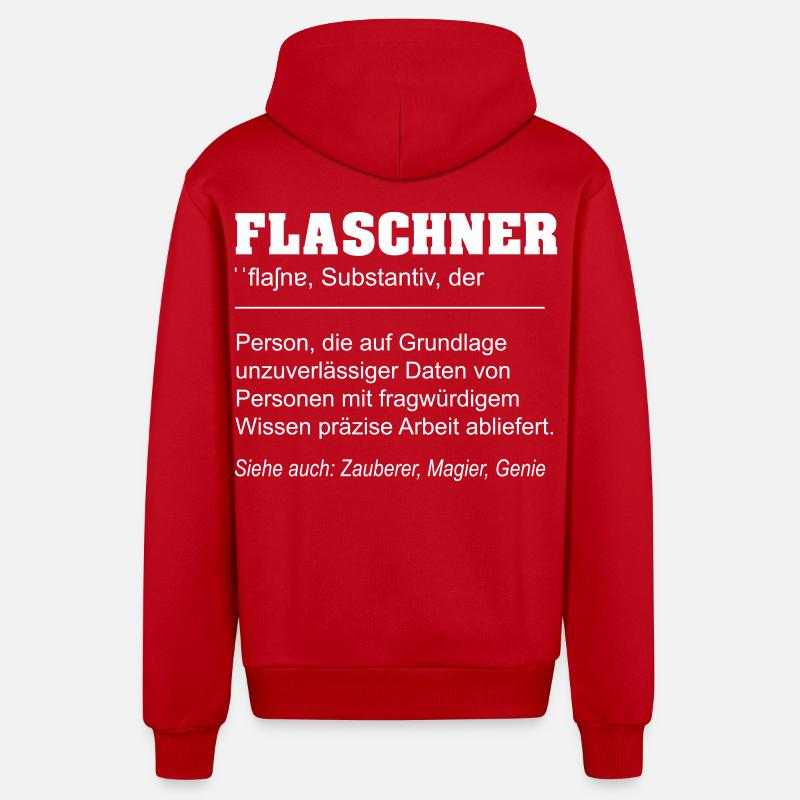Flaschner lustige Definition - Organic Relaxed Kapuzenjacke Made in EU - Rot
