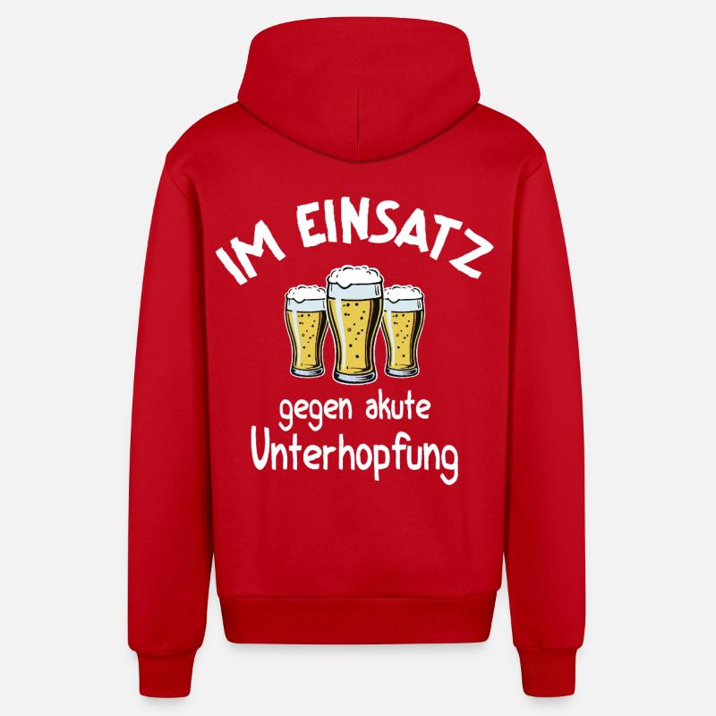Underhopping Insert – Serveuse Bartender Bière - Veste à capuche bio décontractée fabriquée en UE - rouge