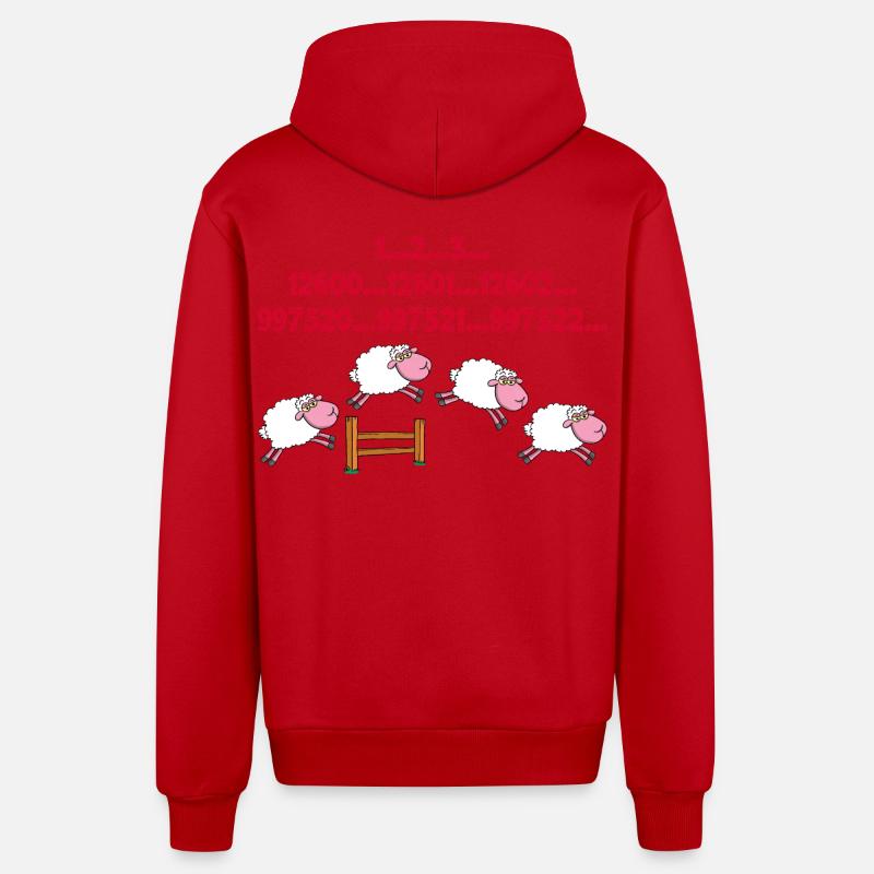 La technique de l'insomniaque - Veste à capuche bio décontractée fabriquée en UE - rouge