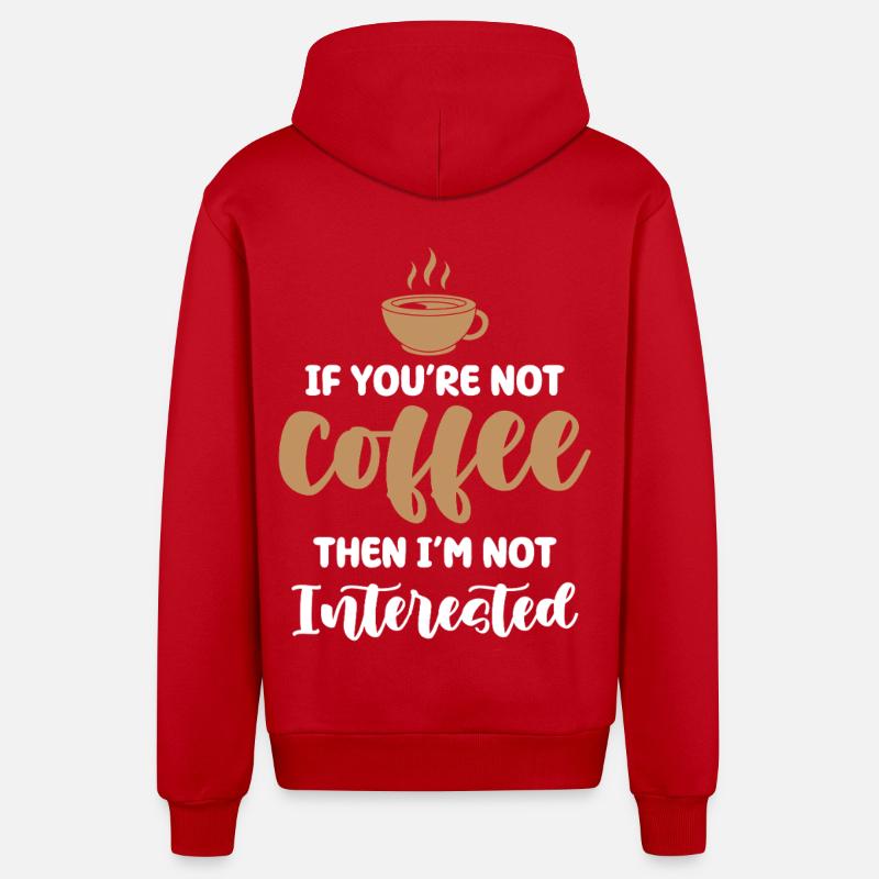 Kaffee oder kein Interesse - Organic Relaxed Kapuzenjacke Made in EU - Rot