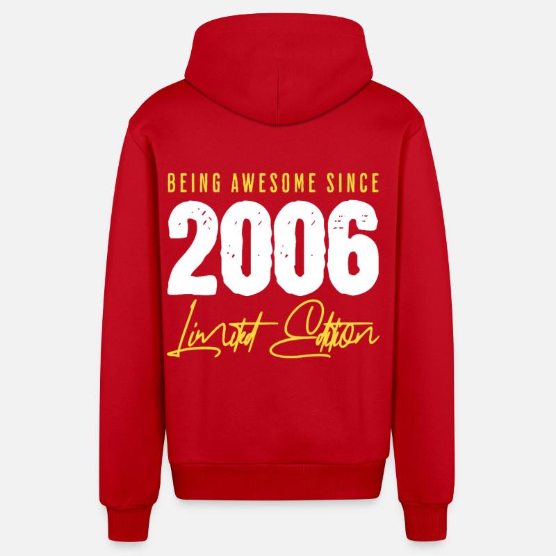 20e anniversaire 2006 Édition limitée - Veste à capuche bio décontractée fabriquée en UE - rouge