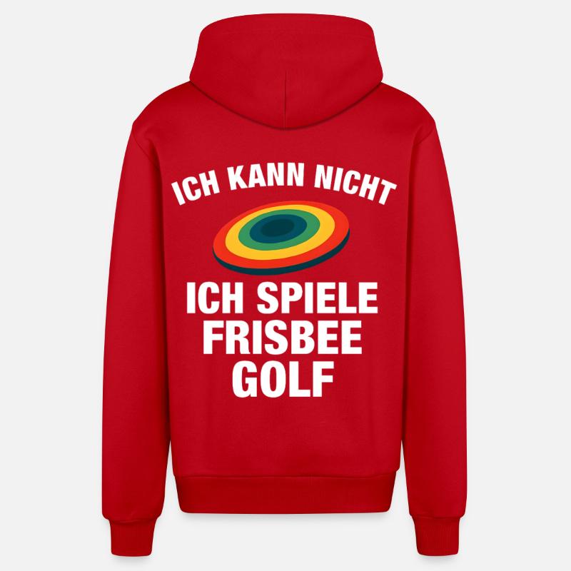 Frisbee Golf Excuse - Veste à capuche bio décontractée fabriquée en UE - rouge