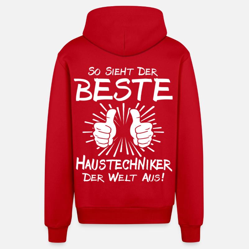 Meilleur technicien interne - Veste à capuche bio décontractée fabriquée en UE - rouge