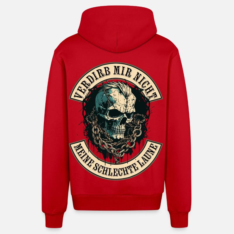 Verdirb mir nicht die Schlechte Laune - Organic Relaxed Kapuzenjacke Made in EU - Rot