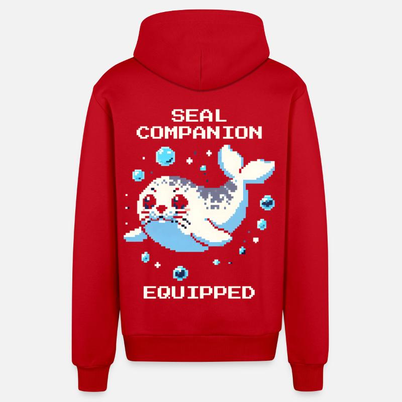 Compagnon de Sceau | Compagnon Sceau - Veste à capuche bio décontractée fabriquée en UE - rouge