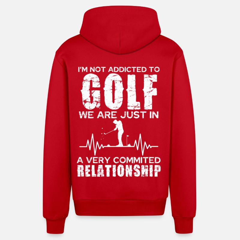 Relation golfeuse : passion engagée - Veste à capuche bio décontractée fabriquée en UE - rouge