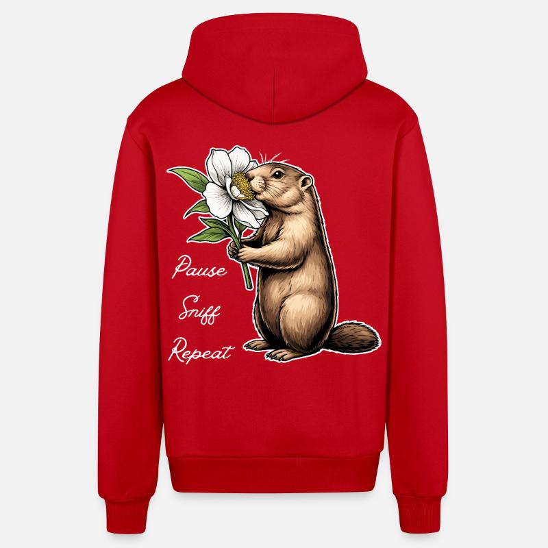 Marmot : Vas-y, renifle, continue - Veste à capuche bio décontractée fabriquée en UE - rouge