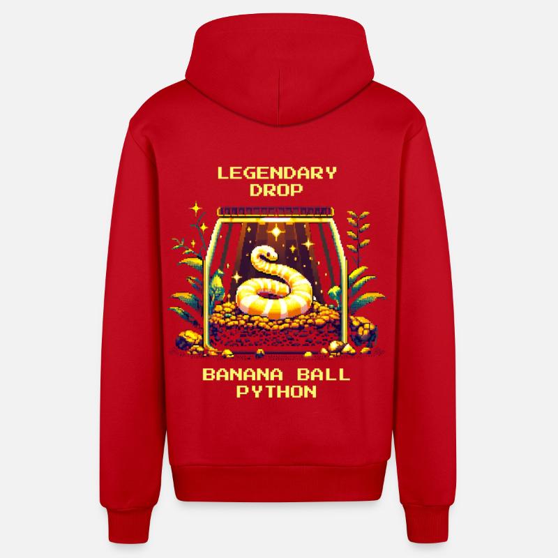 Legendärer Fund: Banana Königspython | Python - Organic Relaxed Kapuzenjacke Made in EU - Rot