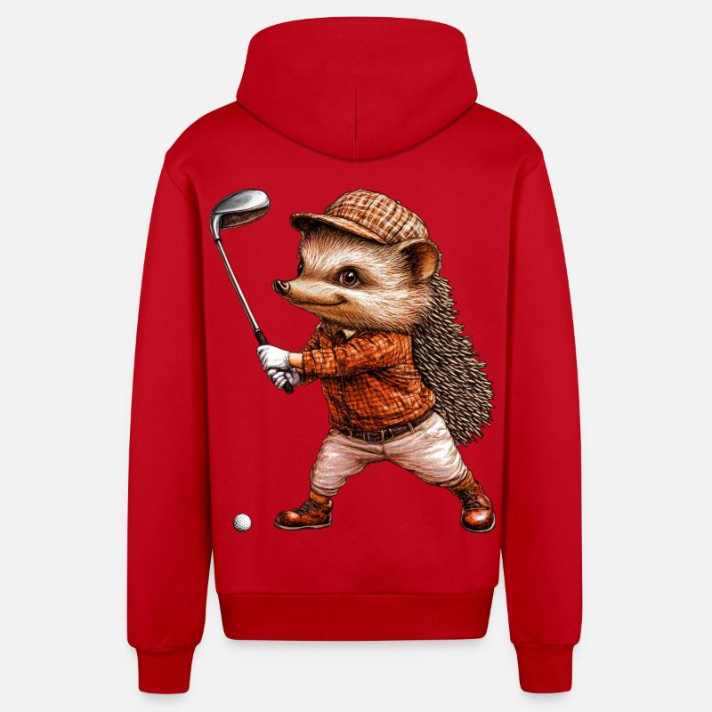 Golf du hérisson - Veste à capuche bio décontractée fabriquée en UE - rouge