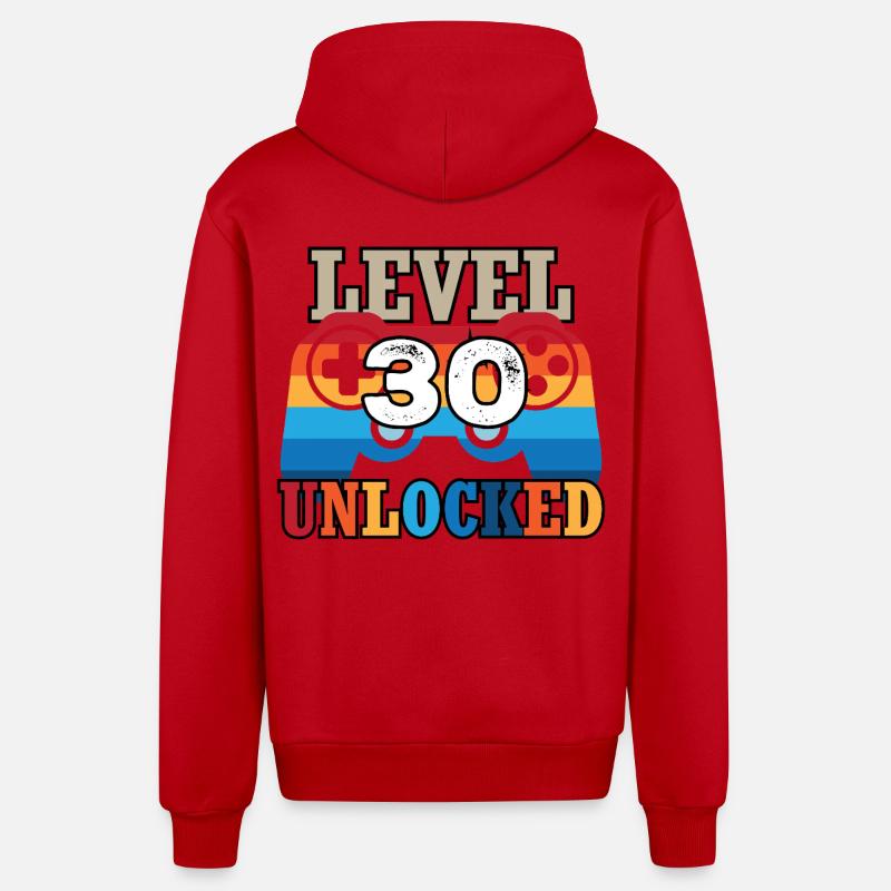 30e anniversaire 30 ans de jeu - Veste à capuche bio décontractée fabriquée en UE - rouge