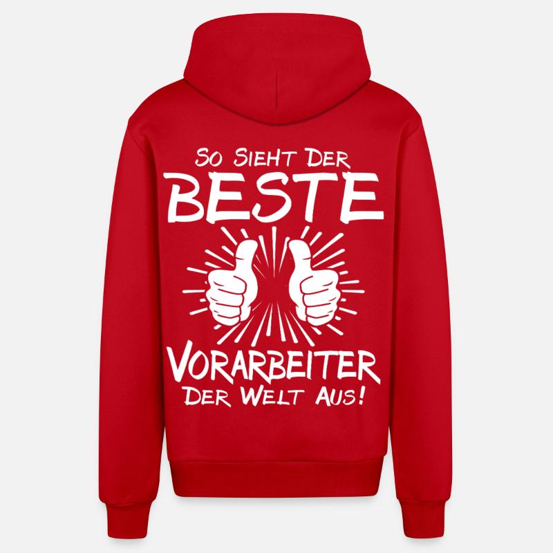Bester Vorarbeiter - Organic Relaxed Kapuzenjacke Made in EU - Rot