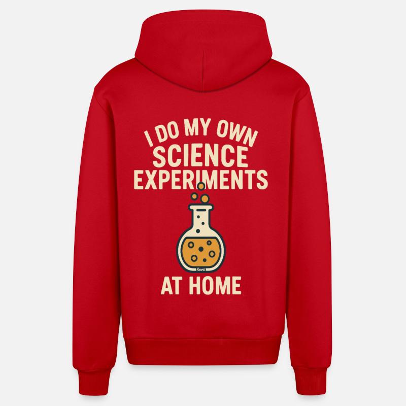 Eigenständige Wissenschaft Experimente Zu Hause - Organic Relaxed Kapuzenjacke Made in EU - Rot