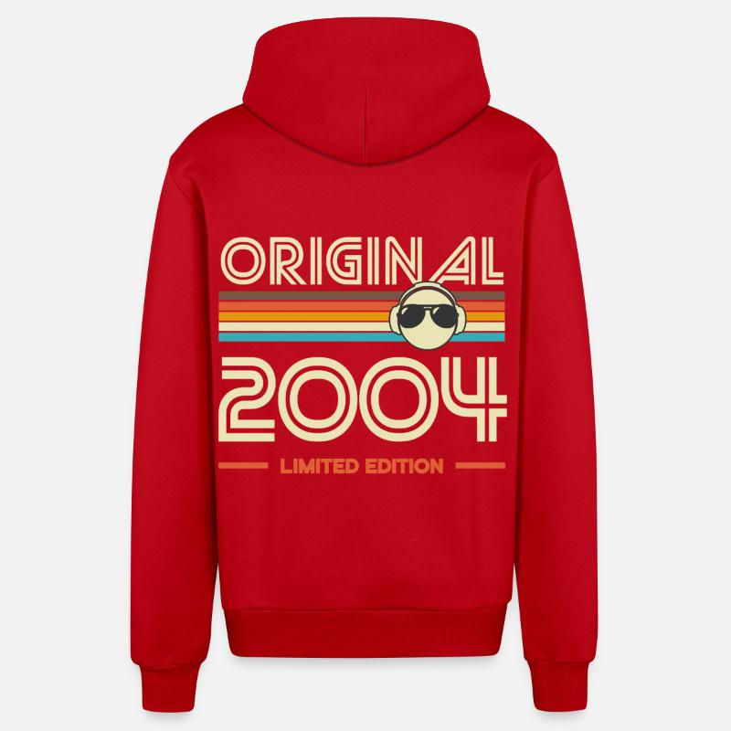 Original 2004 Edition Limitée - Veste à capuche bio décontractée fabriquée en UE - rouge