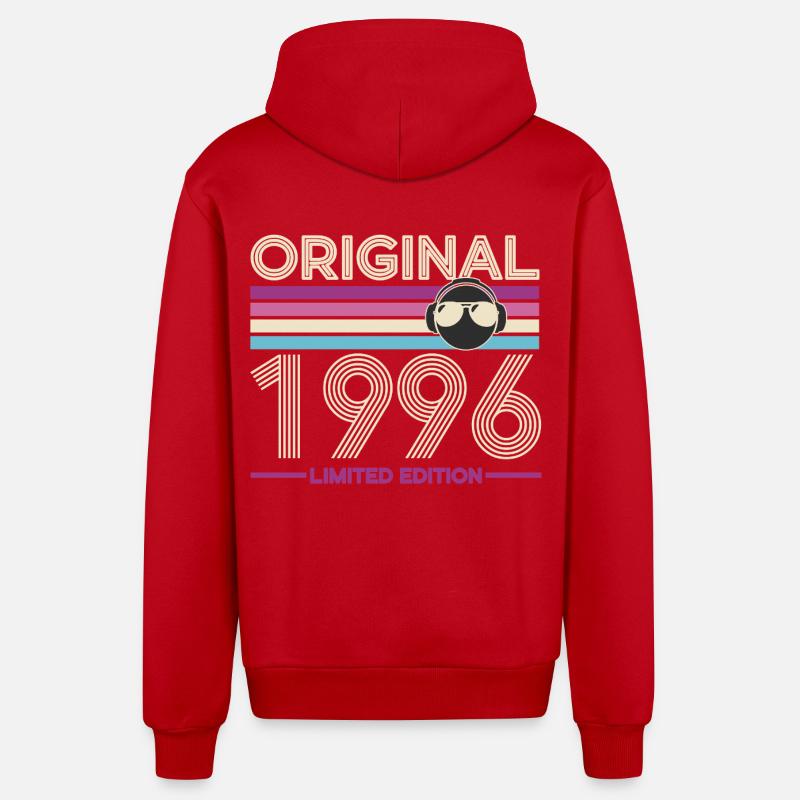 Original 1996 Édition Limitée - Veste à capuche bio décontractée fabriquée en UE - rouge