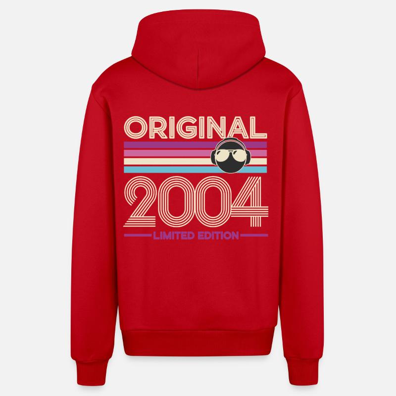 Original 2004 Édition Limitée Rétro - Veste à capuche bio décontractée fabriquée en UE - rouge