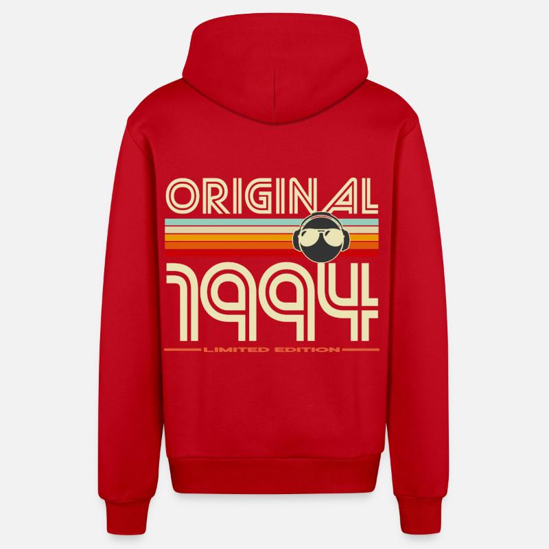 Original 1994 Retro Edition - Veste à capuche bio décontractée fabriquée en UE - rouge
