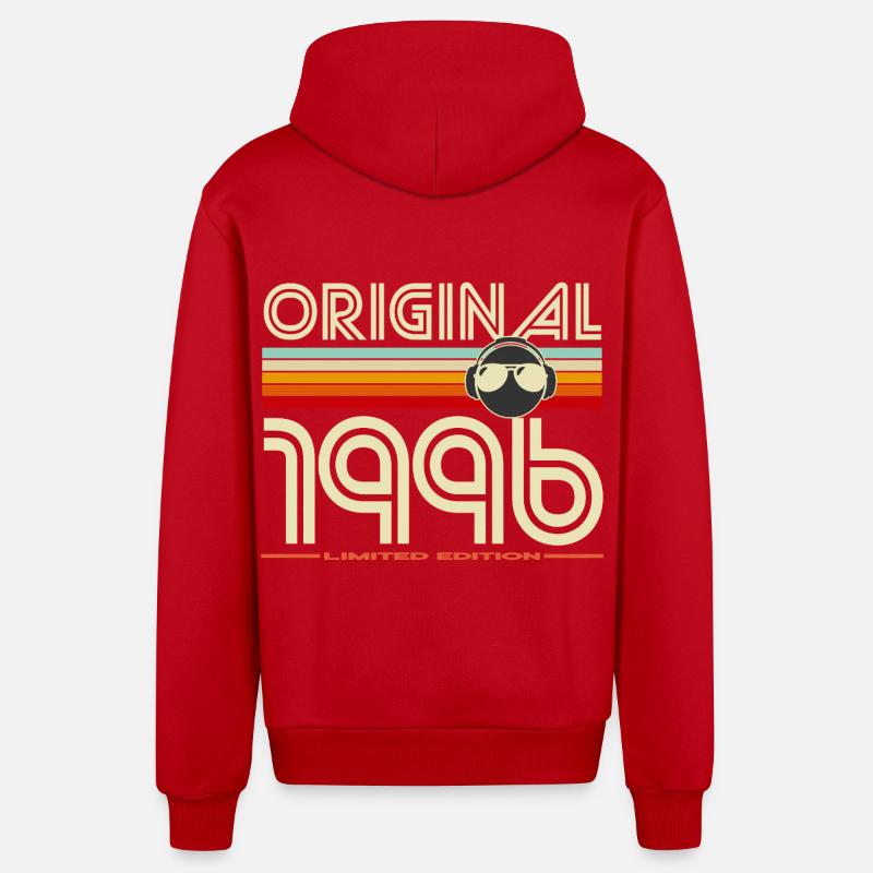 Original 1996 Edition Retro - Veste à capuche bio décontractée fabriquée en UE - rouge
