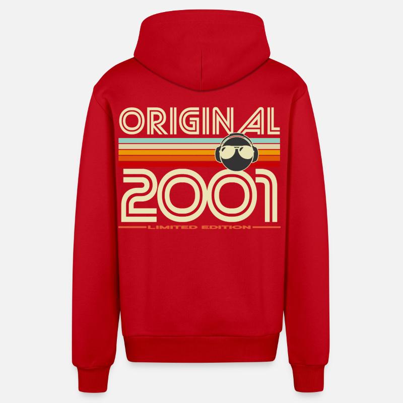 Original 2001 Édition Limitée Retro - Veste à capuche bio décontractée fabriquée en UE - rouge