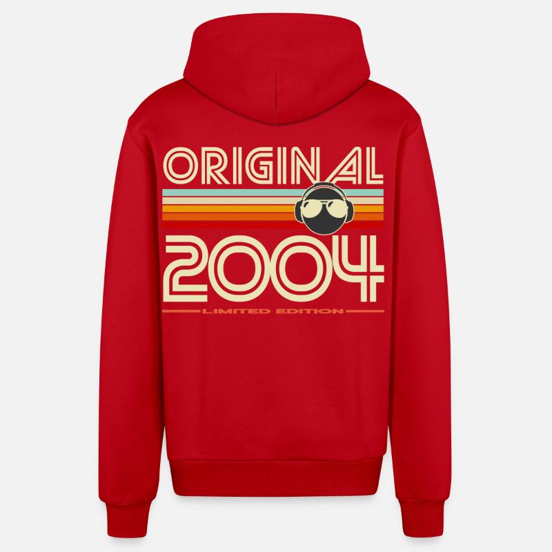 Original 2004 édition limitée - Veste à capuche bio décontractée fabriquée en UE - rouge