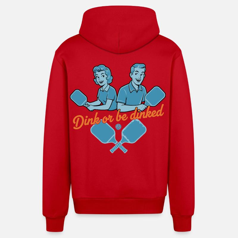 Pickleball-lustiger Spieler Dink Oder Werde Liebe - Organic Relaxed Kapuzenjacke Made in EU - Rot