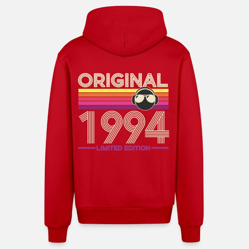 Original 1994 Retro Edition - Veste à capuche bio décontractée fabriquée en UE - rouge