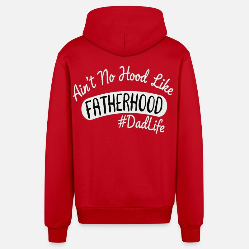 Vater Spruch Papa Vie Paternité - Veste à capuche bio décontractée fabriquée en UE - rouge