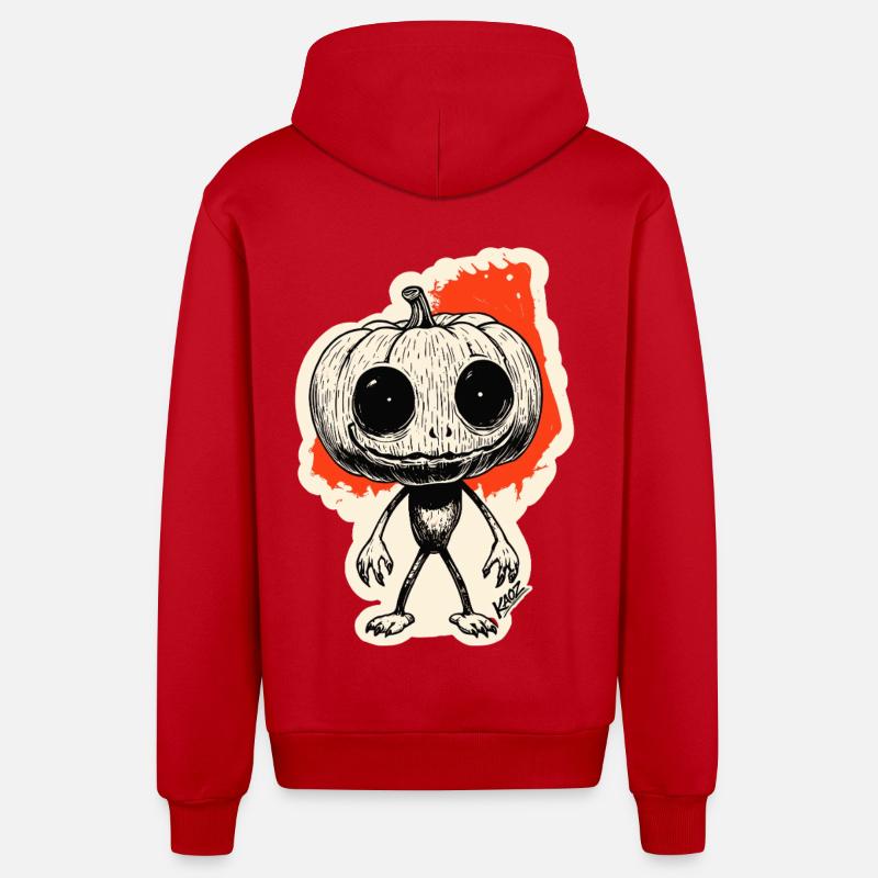 Citrouille Grimpeuse de la Nuit - Veste à capuche bio décontractée fabriquée en UE - rouge