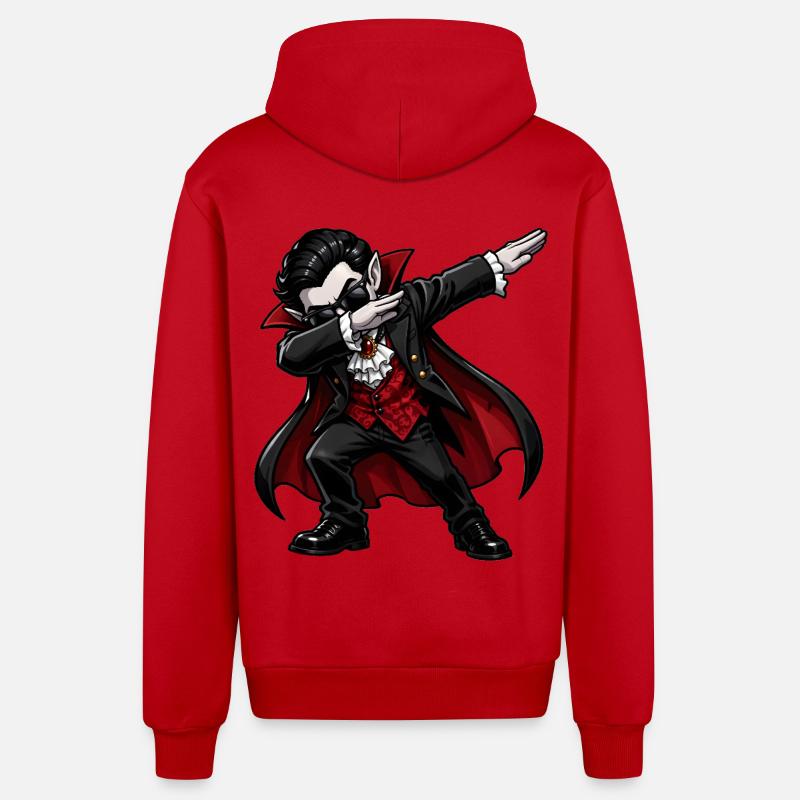 Dabbing Vampir - Organic Relaxed Kapuzenjacke Made in EU - Rot