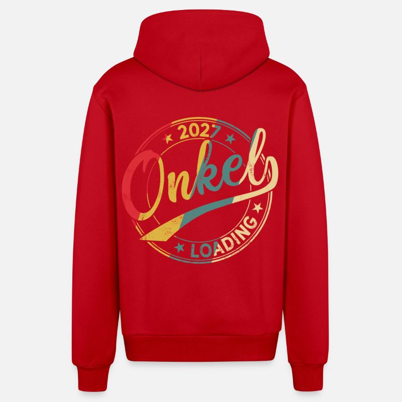 Onkel 2027 Loading Werdender Onkel 2027 - Organic Relaxed Kapuzenjacke Made in EU - Rot