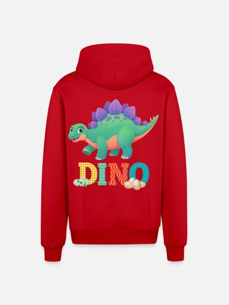 DINO - Organic Relaxed Hooded Jacket Made in EU - red