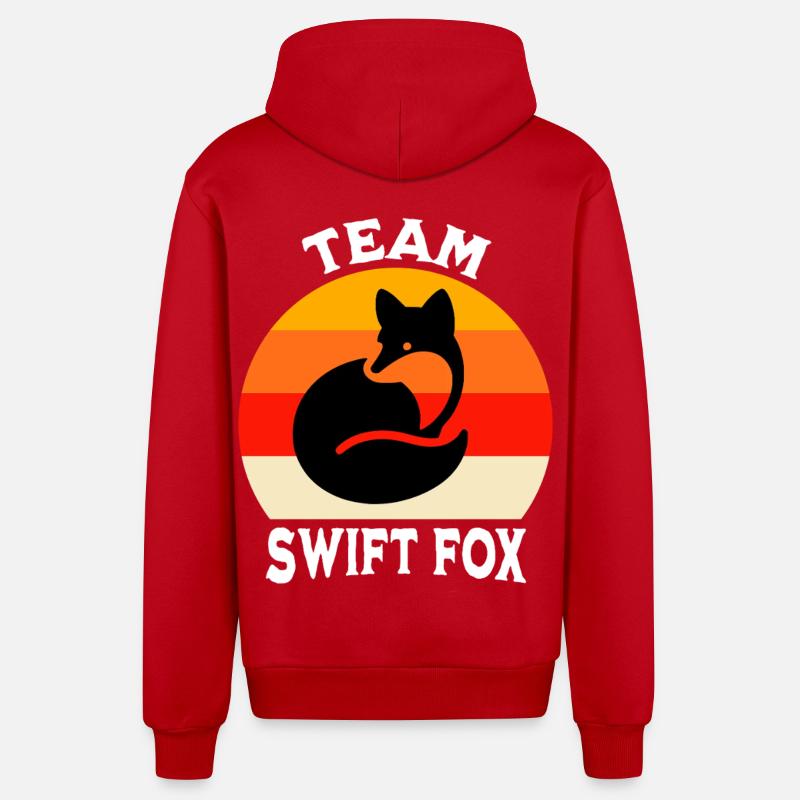 Équipe Swiftfuchs - Veste à capuche bio décontractée fabriquée en UE - rouge