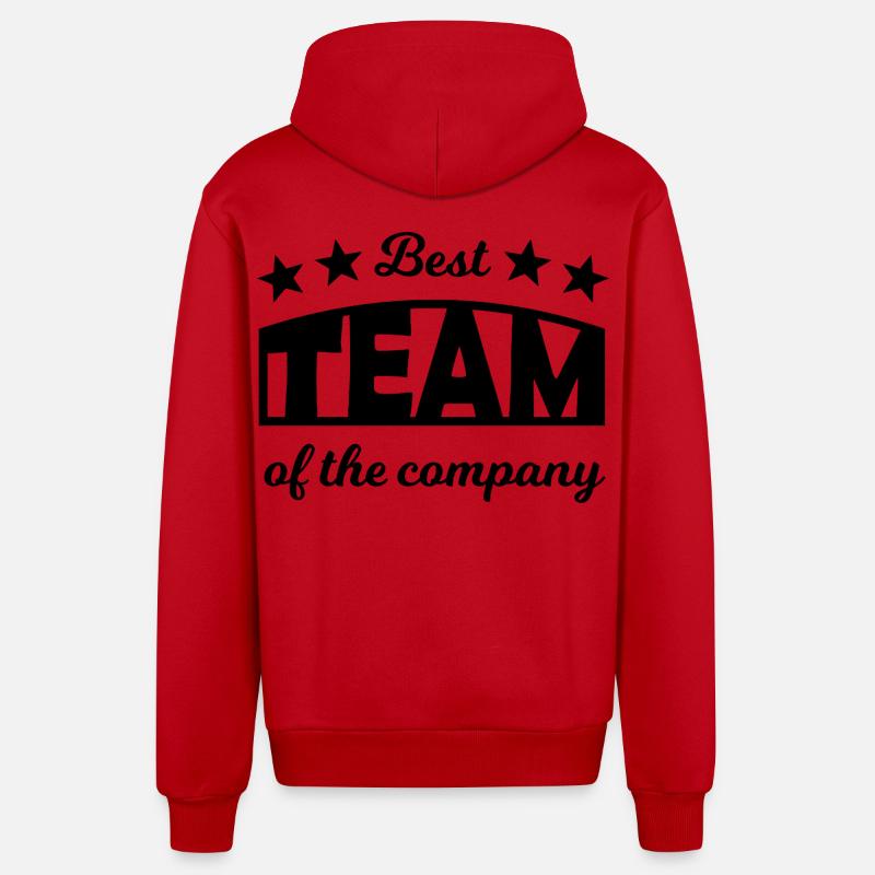 Team Player - Veste à capuche bio décontractée fabriquée en UE - rouge