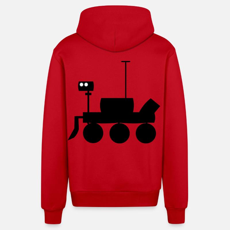 Véhicule Mars Explorer - Veste à capuche bio décontractée fabriquée en UE - rouge