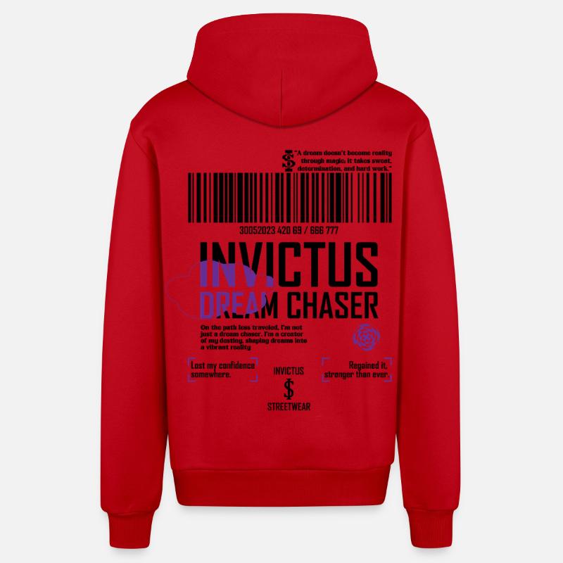Chasseur de rêves - Veste à capuche bio décontractée fabriquée en UE - rouge