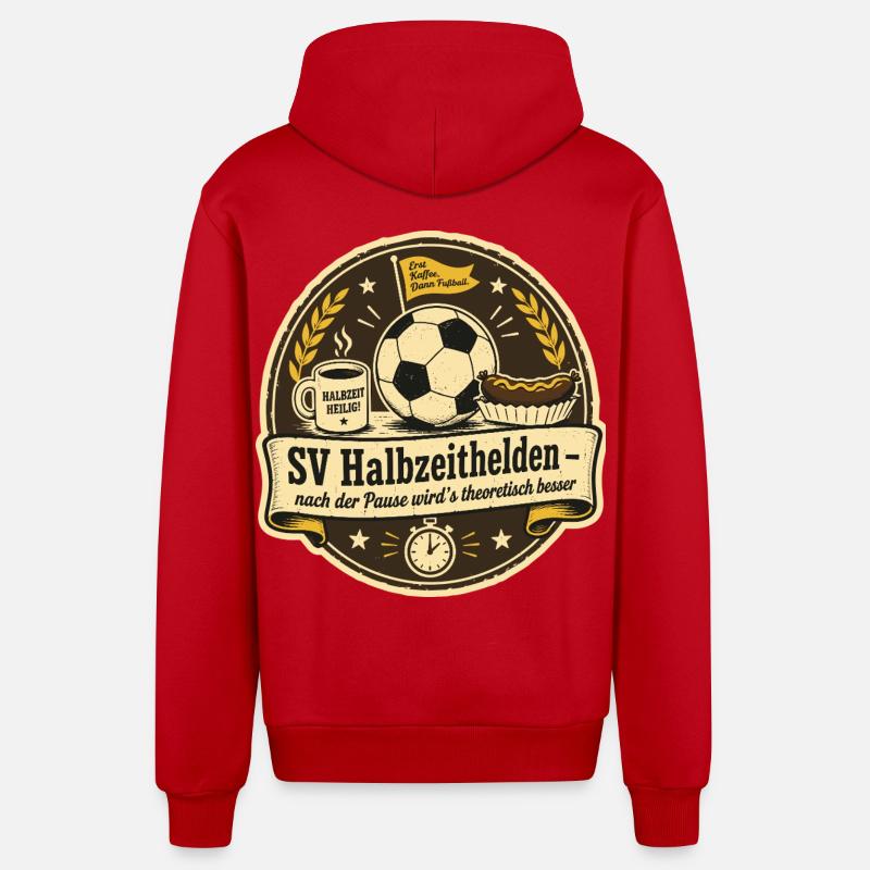 SV Halbzeithelden - Organic Relaxed Kapuzenjacke Made in EU - Rot