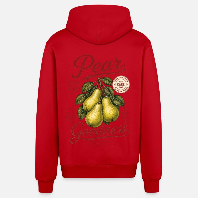 Chemise Pears Pear Goodness - Veste à capuche bio décontractée fabriquée en UE - rouge