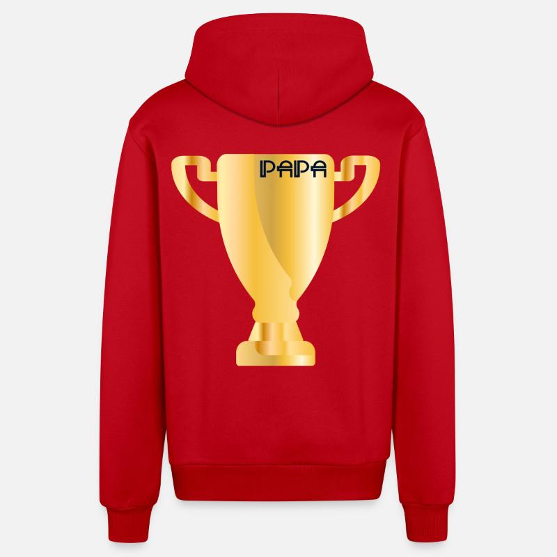 Coupe sportive Papa - Veste à capuche bio décontractée fabriquée en UE - rouge
