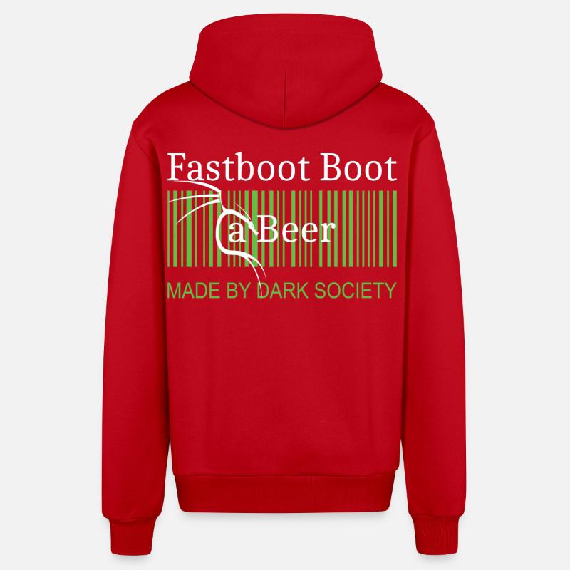 Fastboot Boot a Beer - Organic Relaxed Kapuzenjacke Made in EU - Rot
