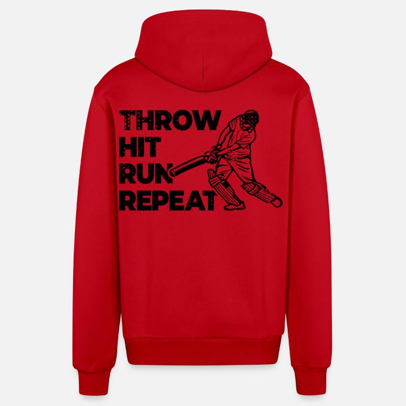 Cricket Techniques - Veste à capuche bio décontractée fabriquée en UE - rouge